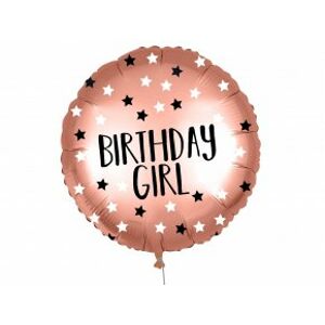 Procos Fóliový balón - Ružovo-zlatý Birthday Girl 46 cm