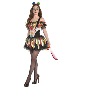 Amscan Dámsky kostým - Strašidelný klaun Veľkosť - dospelý: M