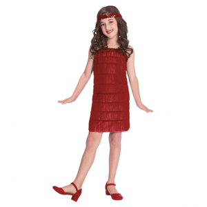 Amscan Detský kostým - Charleston červený Veľkosť - deti: 10 - 12 rokov