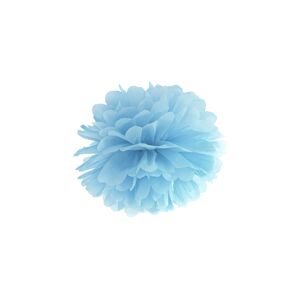 PartyDeco Pompom v tvare kvetu hmlistý modrý 25 cm