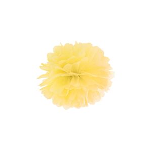 PartyDeco Pompom v tvare kvetu žltý 25 cm
