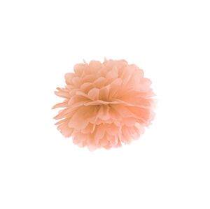 PartyDeco Pompom v tvare kvetu broskyňový 25 cm