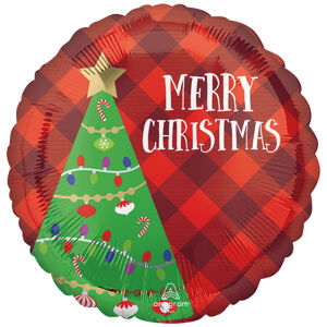 Amscan Fóliový balón - Vianočný stromček Merry Christmas