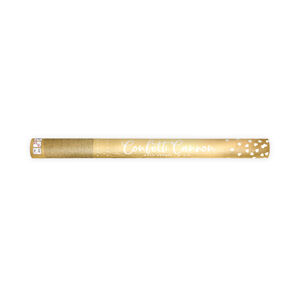 PartyDeco Vystreľovacie konfety - Zlaté srdiečka 60 cm
