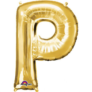 Amscan Fóliový balónik písmeno P 86 cm zlatý