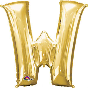 Amscan Fóliový balónik písmeno W 86 cm zlatý