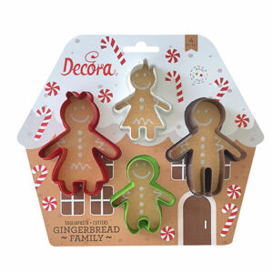 Decora Sada vykrajovačiek - Gingerbread family 4 ks