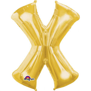 Amscan Fóliový balónik písmeno X 86 cm zlatý