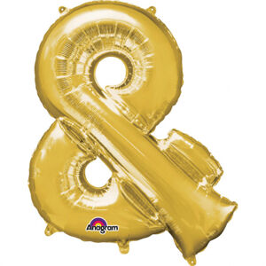 Amscan Fóliový balónik symbol & 86 cm zlatý