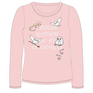 EPlus Dievčenské tričko s dlhým rukávom - Harry Potter Hedwiga ružové Veľkosť - deti: 116