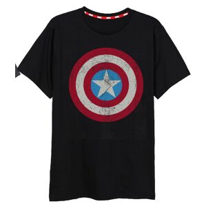 EPlus Pánske tričko Marvel - Kapitán Amerika čierne Veľkosť - dospelý: XL