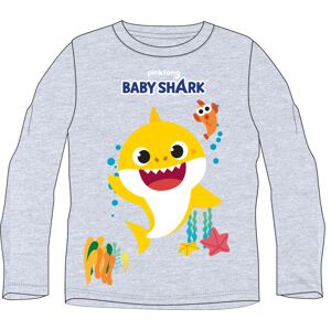 EPlus Chlapčenské tričko s dlhým rukávom - Baby Shark sivé Veľkosť - deti: 98