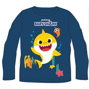 EPlus Chlapčenské tričko s dlhým rukávom - Baby Shark modré Veľkosť - deti: 104