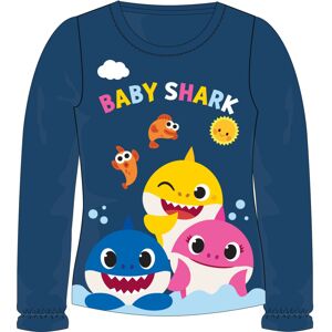 EPlus Dievčenské tričko s dlhým rukávom - Baby Shark modré Veľkosť - deti: 98