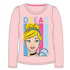 EPlus Dievčenské tričko s dlhým rukávom - Popoluška Disney ružové Veľkosť - deti: 122