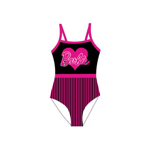 EPlus Jednodielne plavky - Barbie čierno-ružové Veľkosť - deti: 116/122