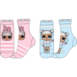 EPlus Sada 2 párov detských ponožiek - LOL Surprise mix Veľkosť ponožiek: 31-34