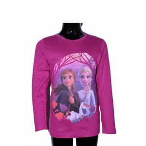 Setino Dievčenské tričko s dlhým rukávom - Frozen ružové Veľkosť - deti: 110