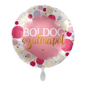 Premioloon Fóliový balón kruh ružový - Boldog Szulinapot