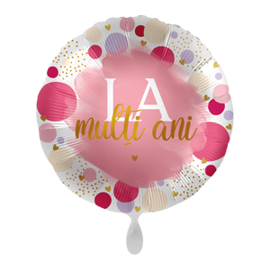 Premioloon Fóliový balón kruh ružový - La multi ani