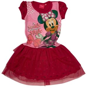Setino Dievčenské šaty - Minnie Mouse (tmavoružové) Veľkosť - deti: 110