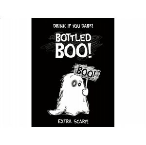 PartyDeco Etiketa na fľašu - Boo 9,5 x 12,5 cm