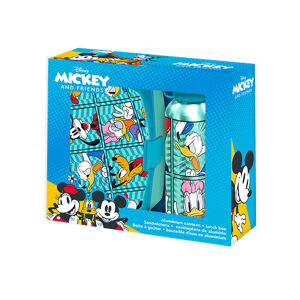 Euroswan Set box na desiatu + fľaša - Mickey Mouse a priatelia