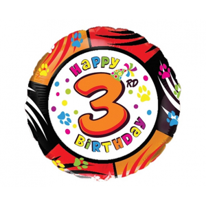 Flexmetal Fóliový balón - Happy Birthday 3rd