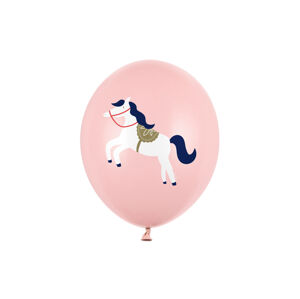 PartyDeco Latexový balón - Koník pastelová ružová