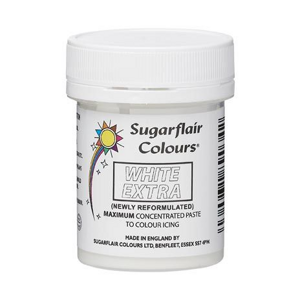 Sugarflair Colours Gélová koncentrovaná farba WHITE EXTRA - Biela 42 g