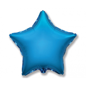 Flexmetal Fóliový balón hviezda - modrá 45 cm