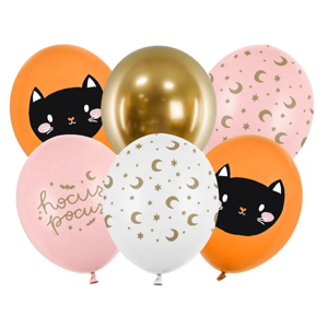 PartyDeco Sada latexových balónov - Halloween Hocus Pocus mix
