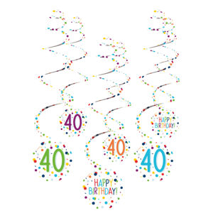 Amscan Dekoračné víry - Happy Birthday Konfety 40