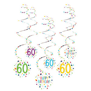 Amscan Dekoračné víry - Happy Birthday Konfety 60