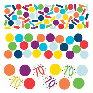 Amscan Farebné narodeninové konfety - 70