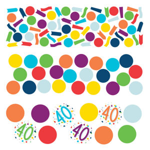 Amscan Farebné narodeninové konfety - 40