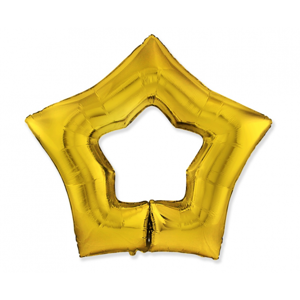 Flexmetal Fóliový balón zlatá hviezda 90 cm