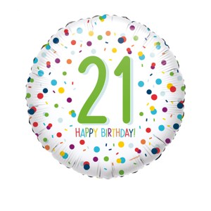Amscan Fóliový balón kruh - 21. narodeniny