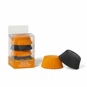 Decora Papierové košíčky na pečenie - Oranžovo/čierne