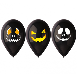 Godan Sada latexových balónov Halloween - Tváre 3 ks