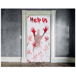 Guirca Dekorácia na dvere Halloween - Help Us 76 x 152 cm