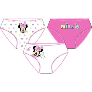 EPlus Dievčenské spodné prádlo - Disney Minnie Mouse ružové 3 ks Veľkosť - deti: 128/134