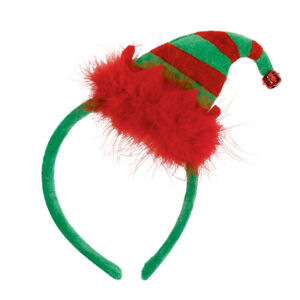 Amscan Dámska vianočná čelenka - Elfský klobúčik