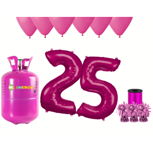HeliumKing Hélium párty set na 25. narodeniny s ružovými balónmi