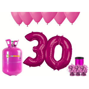 HeliumKing Hélium párty set na 30. narodeniny s ružovými balónmi