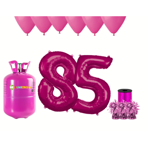 HeliumKing Hélium párty set na 85. narodeniny s ružovými balónmi