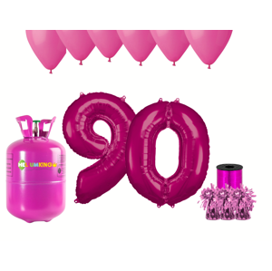 HeliumKing Hélium párty set na 90. narodeniny s ružovými balónmi