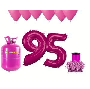 HeliumKing Hélium párty set na 95. narodeniny s ružovými balónmi