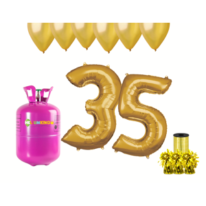 HeliumKing Hélium párty set na 35. narodeniny so zlatými balónmi
