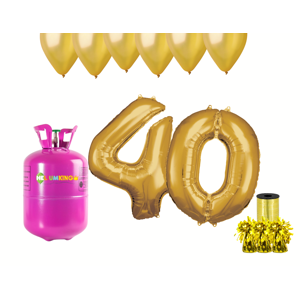 HeliumKing Hélium párty set na 40. narodeniny so zlatými balónmi
